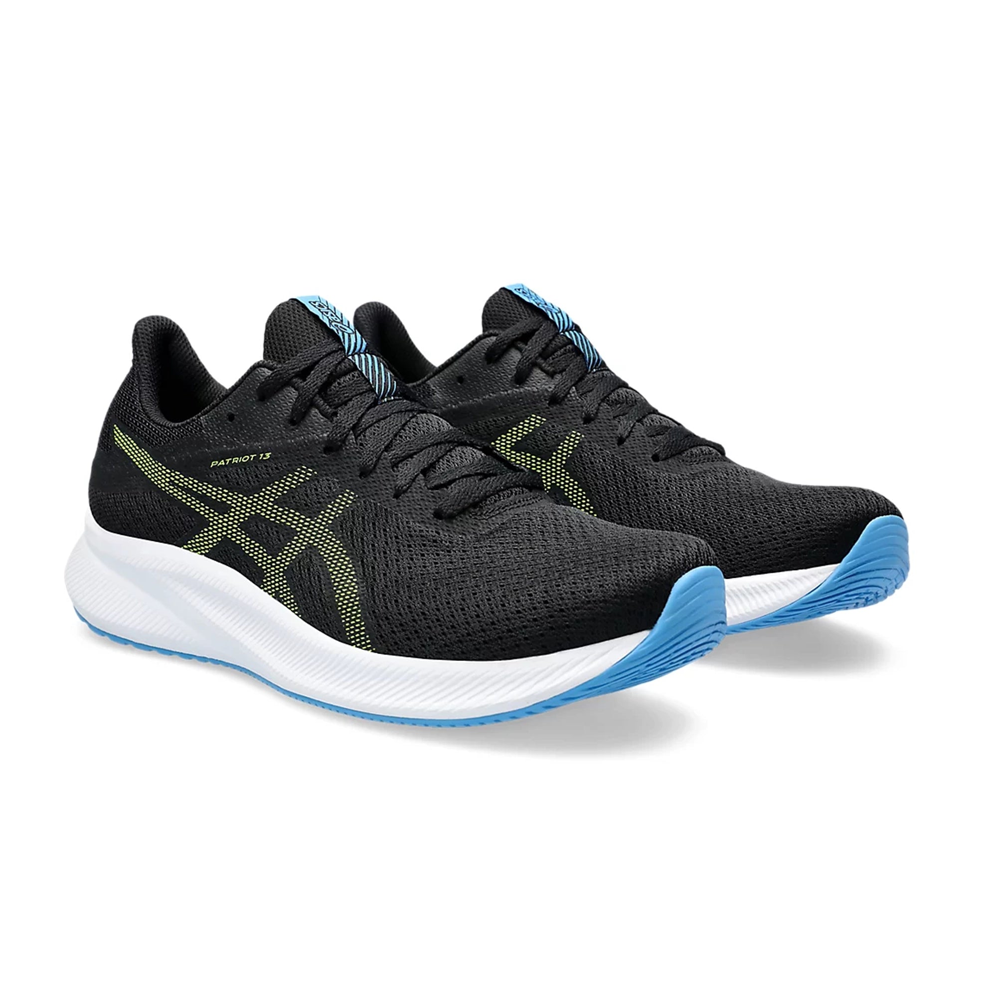 Asics Patriot 13 Men's Running Shoes - Black/Electric Lime - DOD