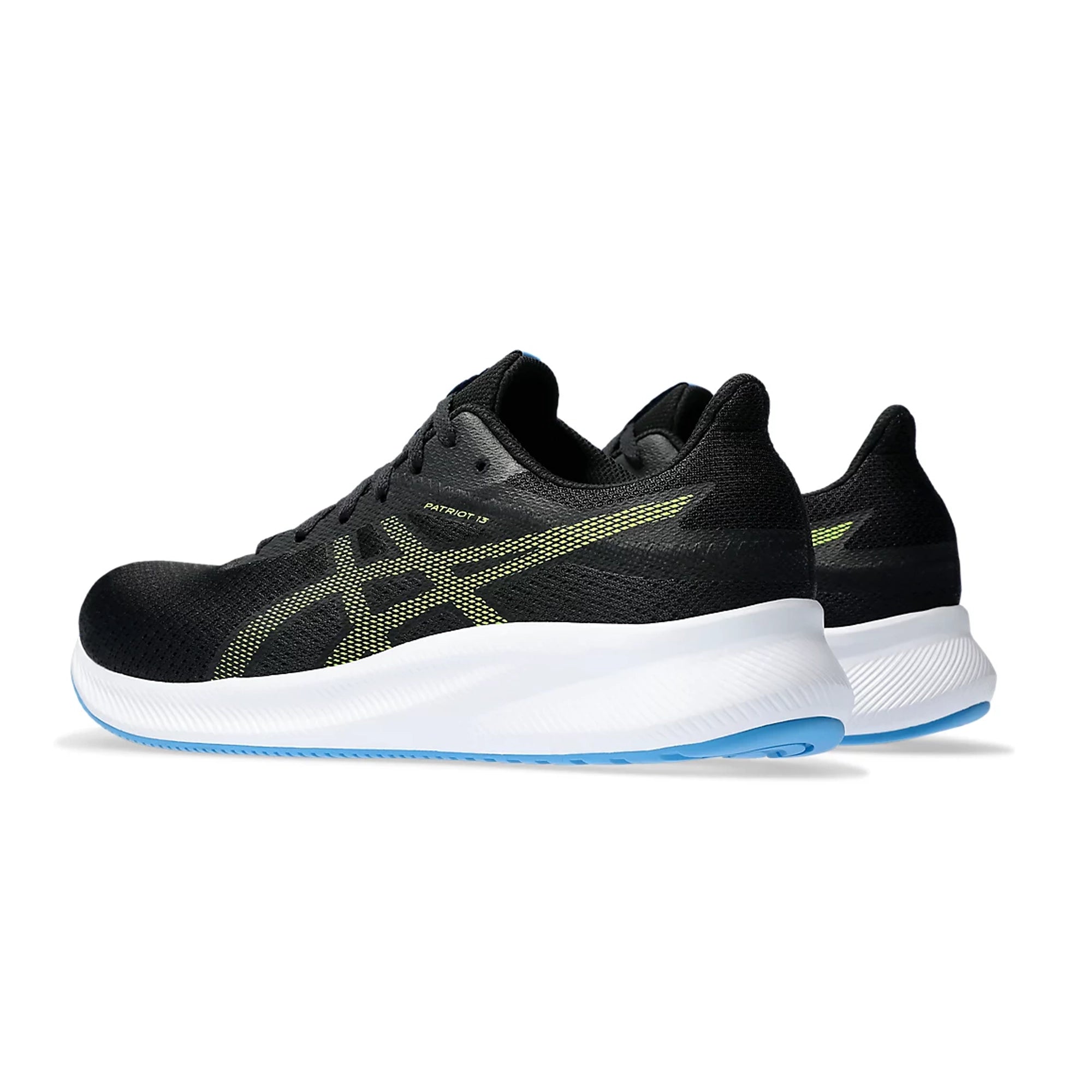 Asics Patriot 13 Men's Running Shoes - Black/Electric Lime - DOD