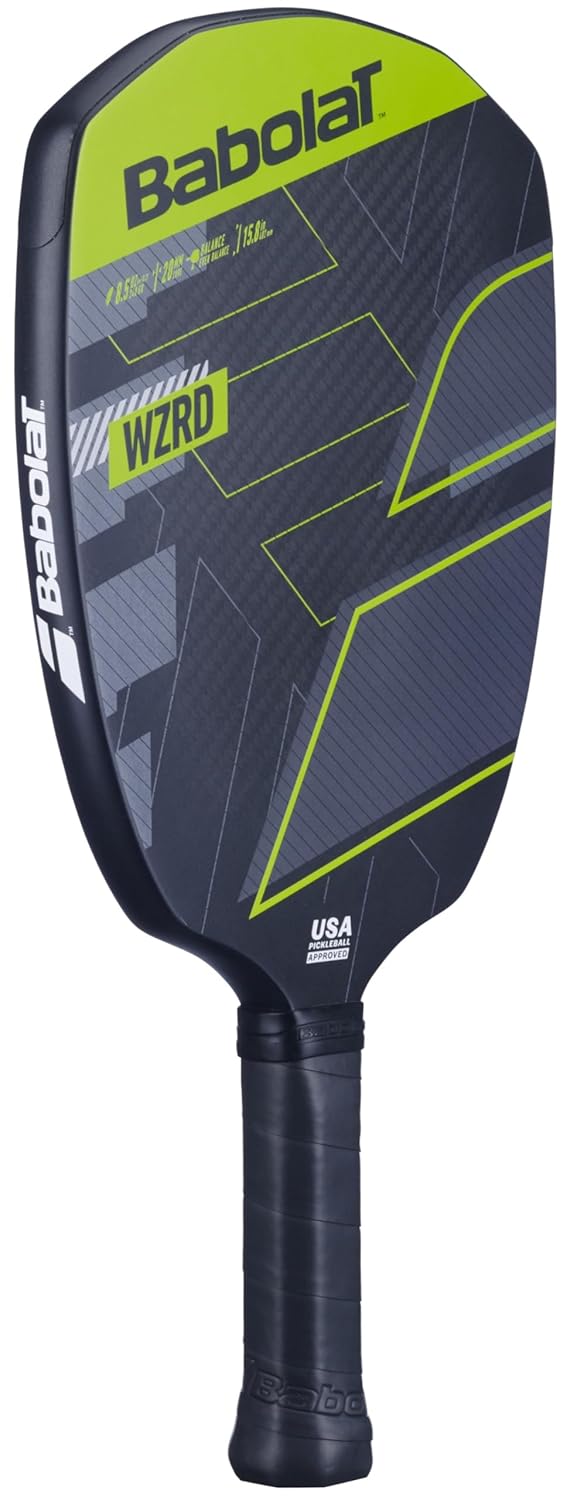 Babolat_WZRD_Pickleball_Paddle_Black_Green_Cross_InstaSport