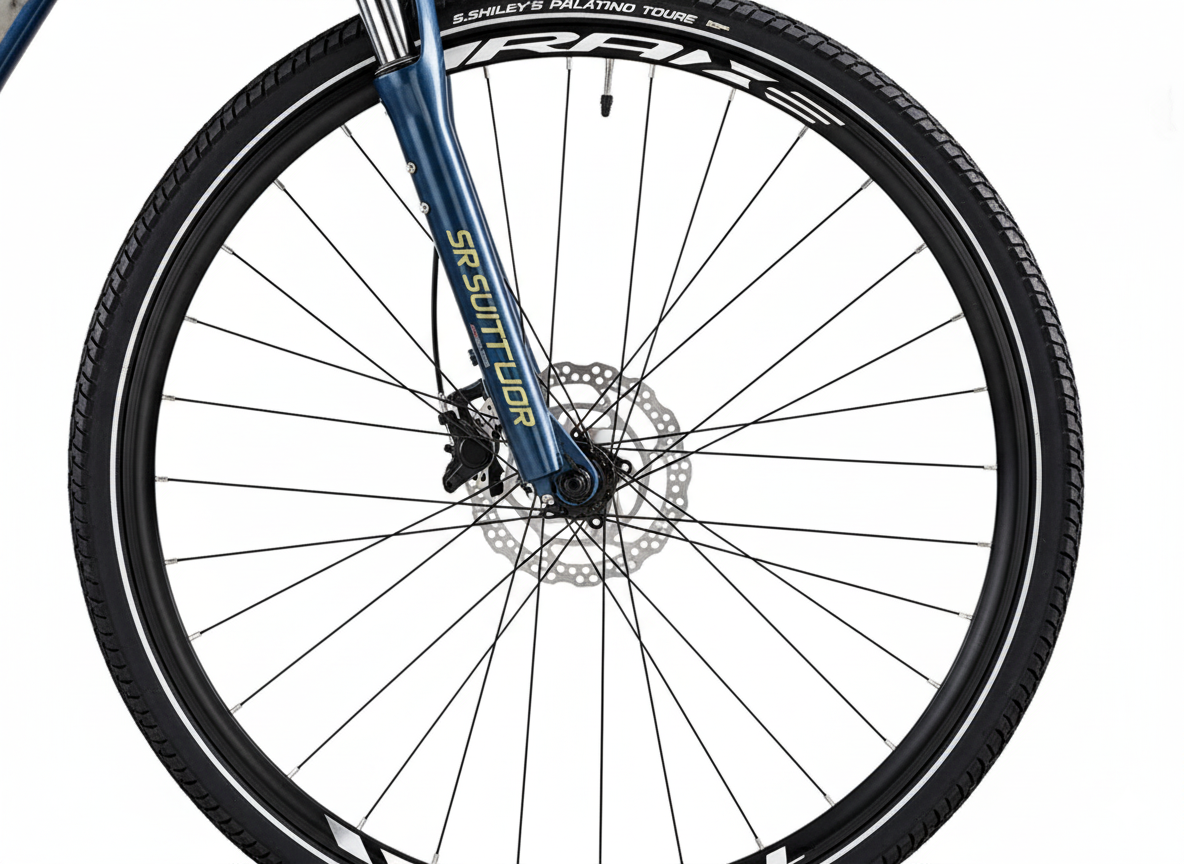 Bottecchia_321_FS_Acera_Disk_Hybrid_Green_Bicycle_Front_InstaSport