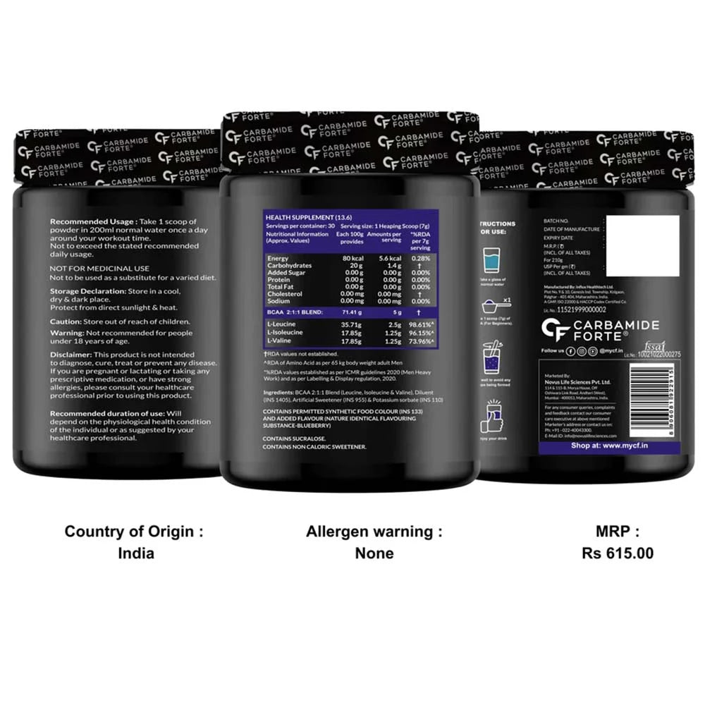 Carbamide_Forte_BCAA_5000_Blueberry_Specs_InstaSport