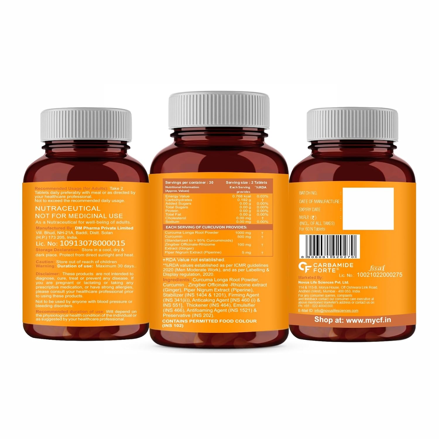 Carbamive_Forte_Curcumin_1500_Back_InstaSport