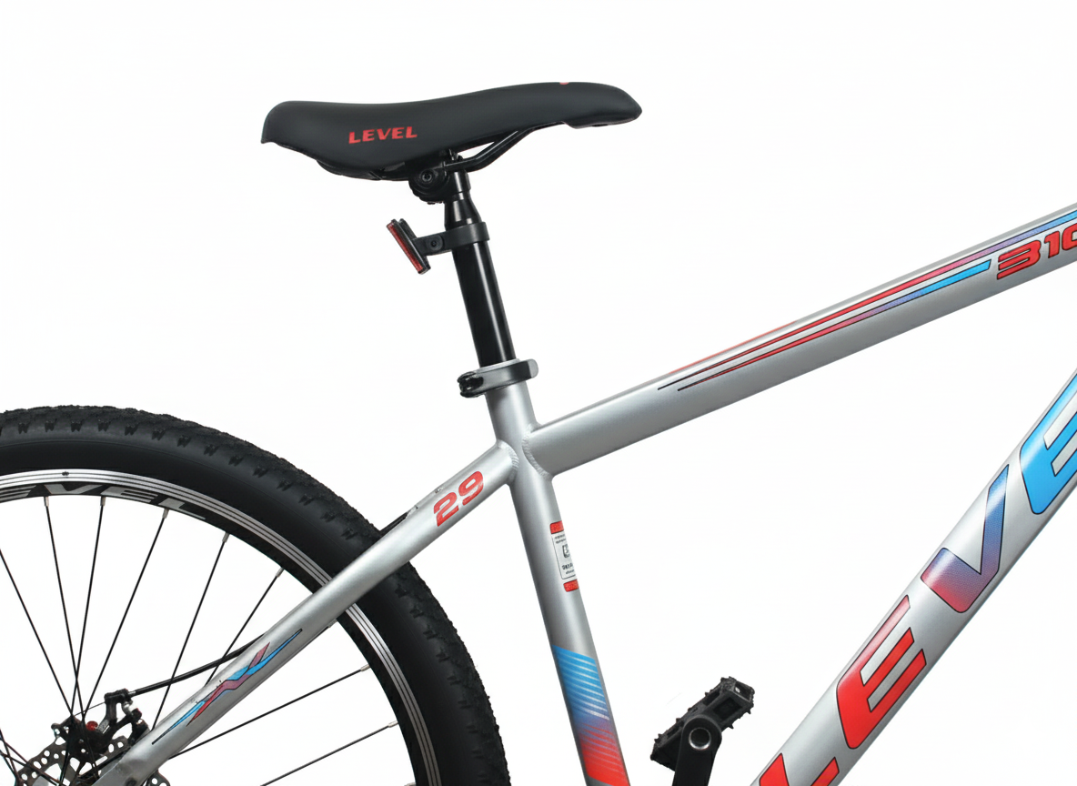 Cosmic_29_Level_9100_SS_FS_Bicycle_Grey_Red_Saddle_InstaSport