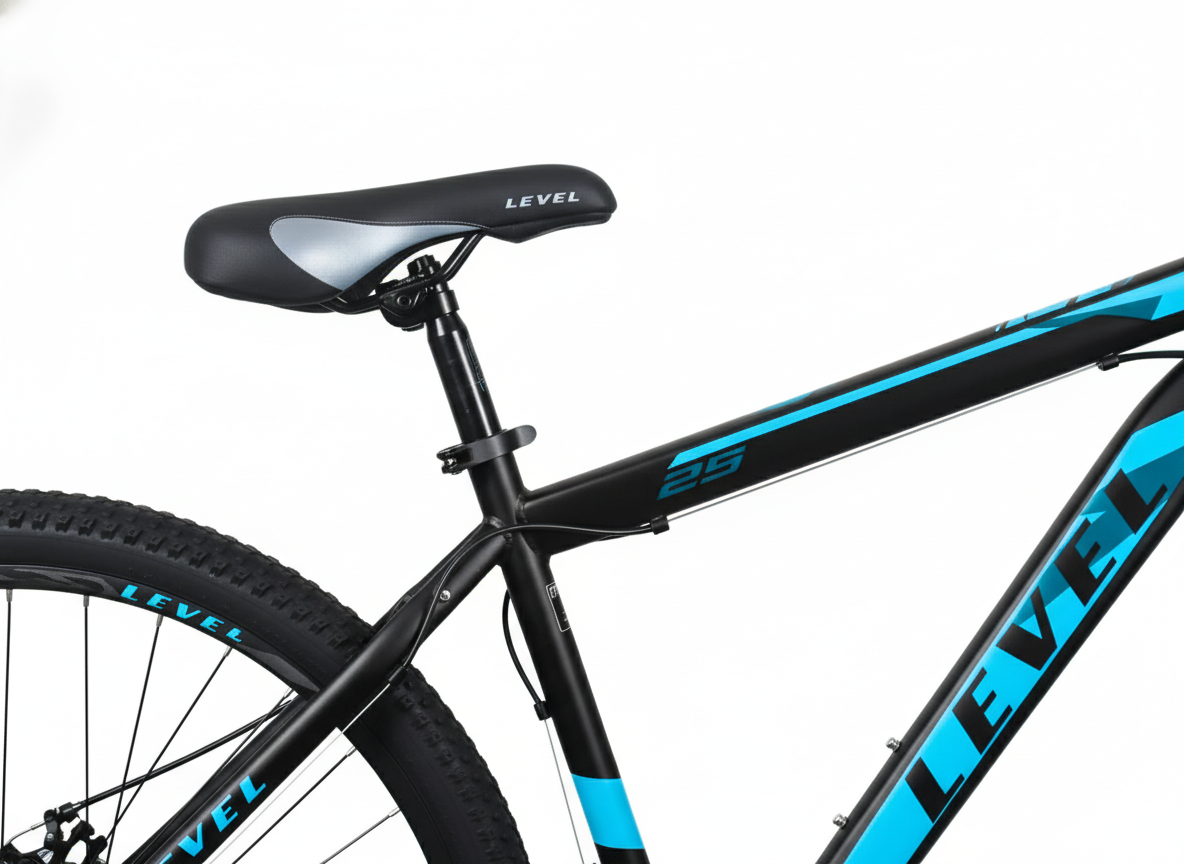 Cosmic_29_Level_Mondo_21_Speed_Bicycle_Black_Blue_Saddle_InstaSport