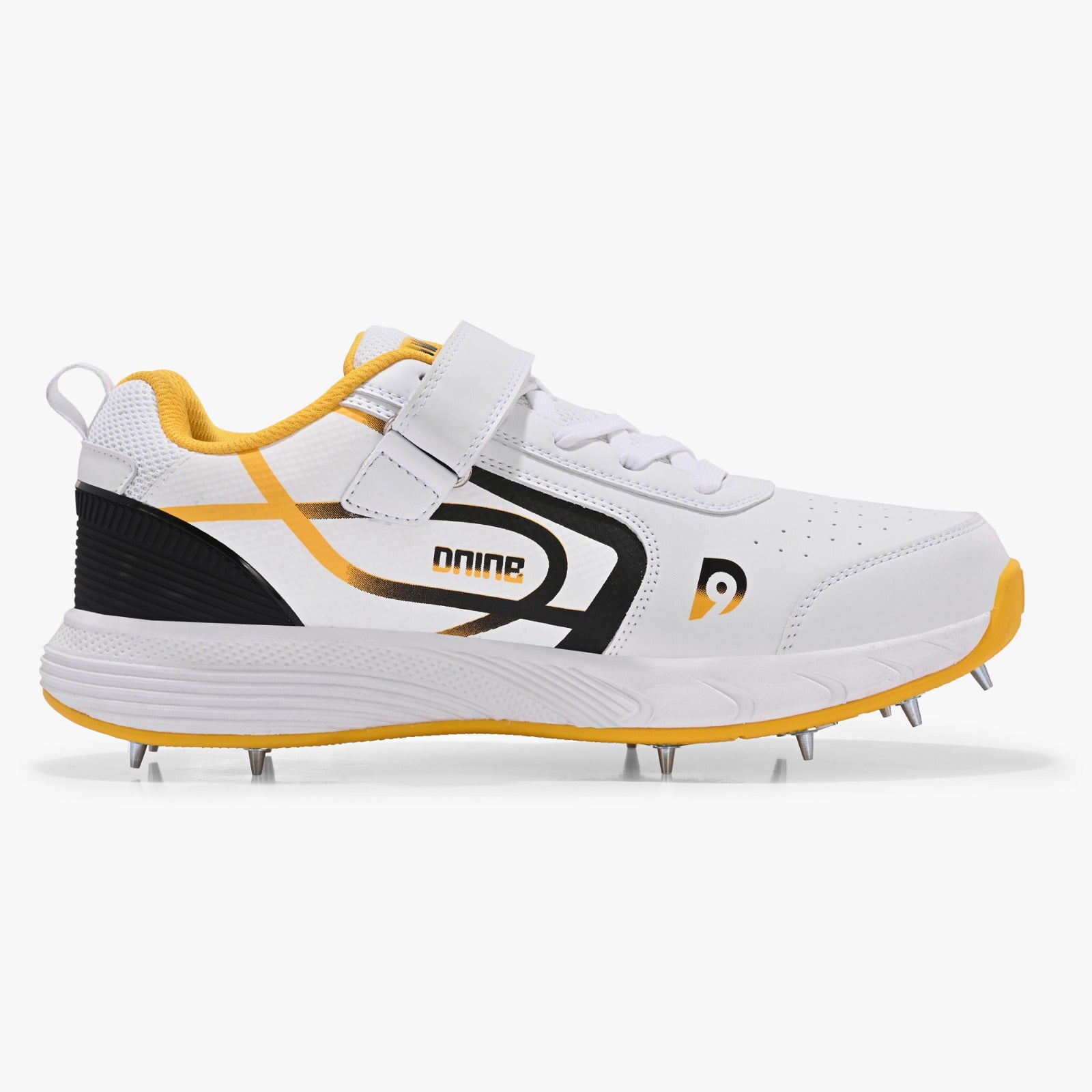 D9 King-2 Bowling Spikes Shoes - White/Yellow