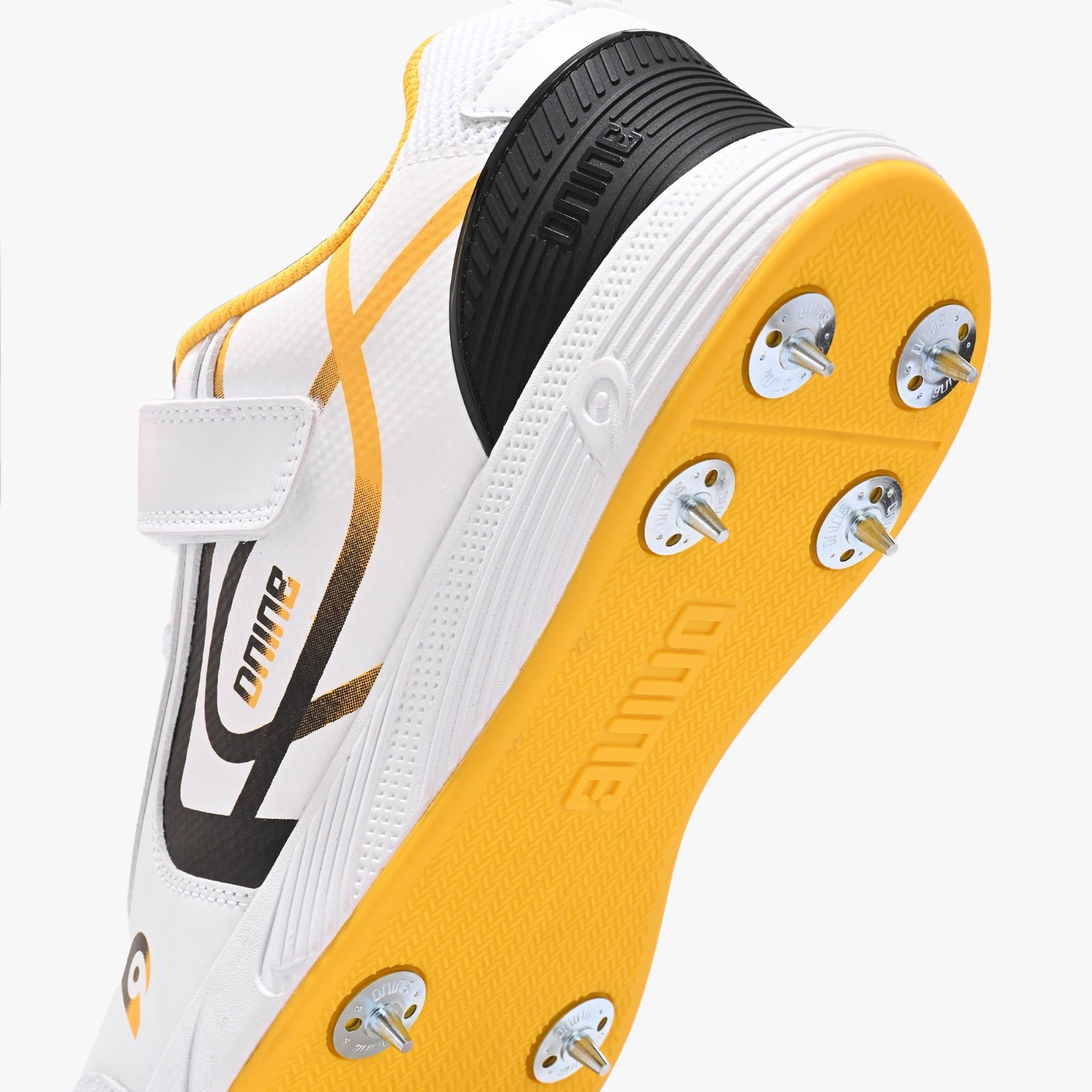 D9 King-2 Bowling Spikes Shoes - White/Yellow