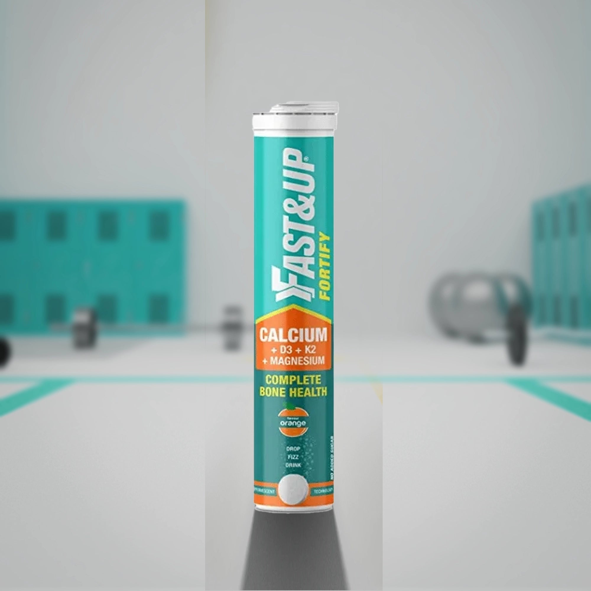 Fast&Up Fortify Calcium D3-K2 (Orange Flavour) - 20 Effervescent Tablets