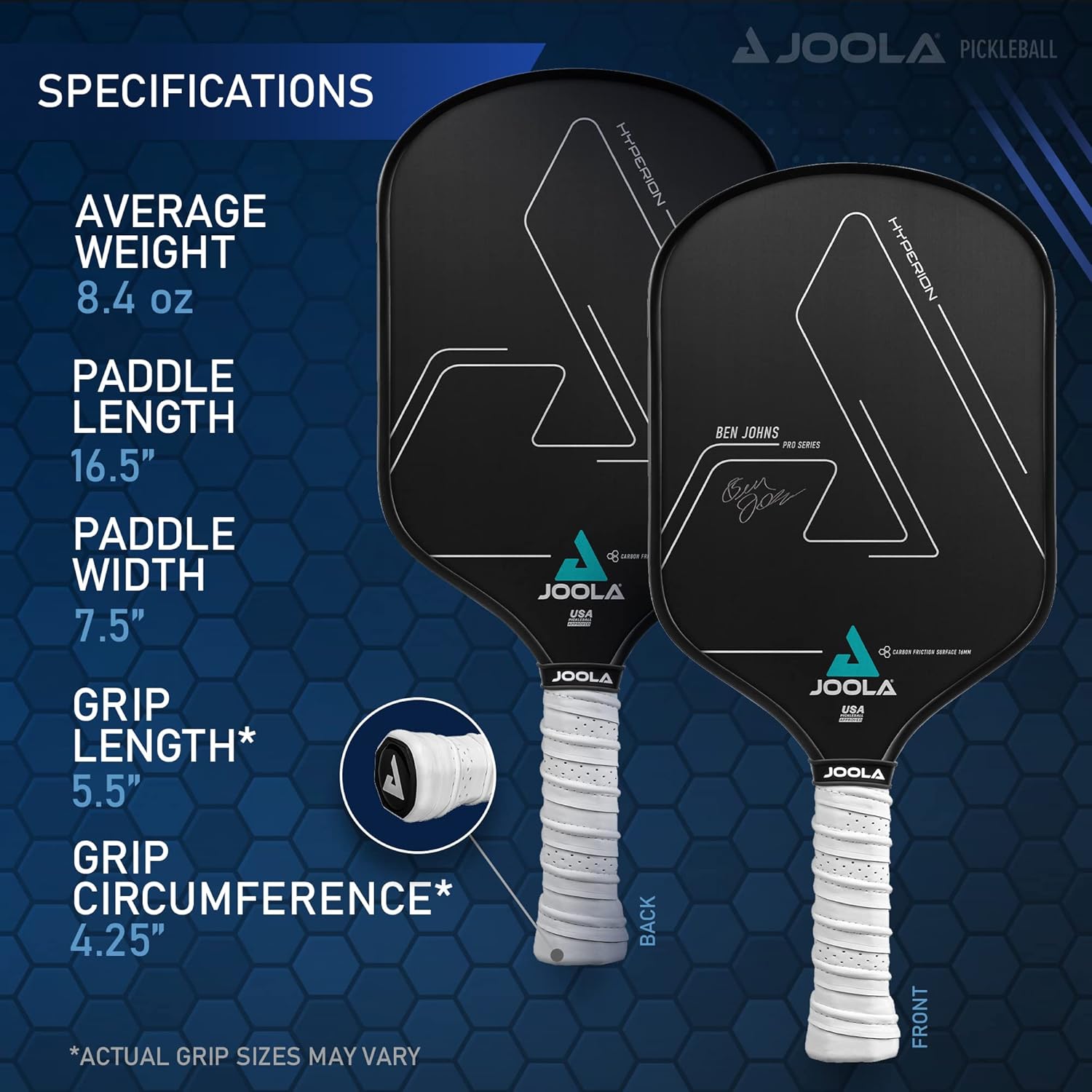 Joola Ben Johns Hyperion CFS Pickleball Paddle - 16m