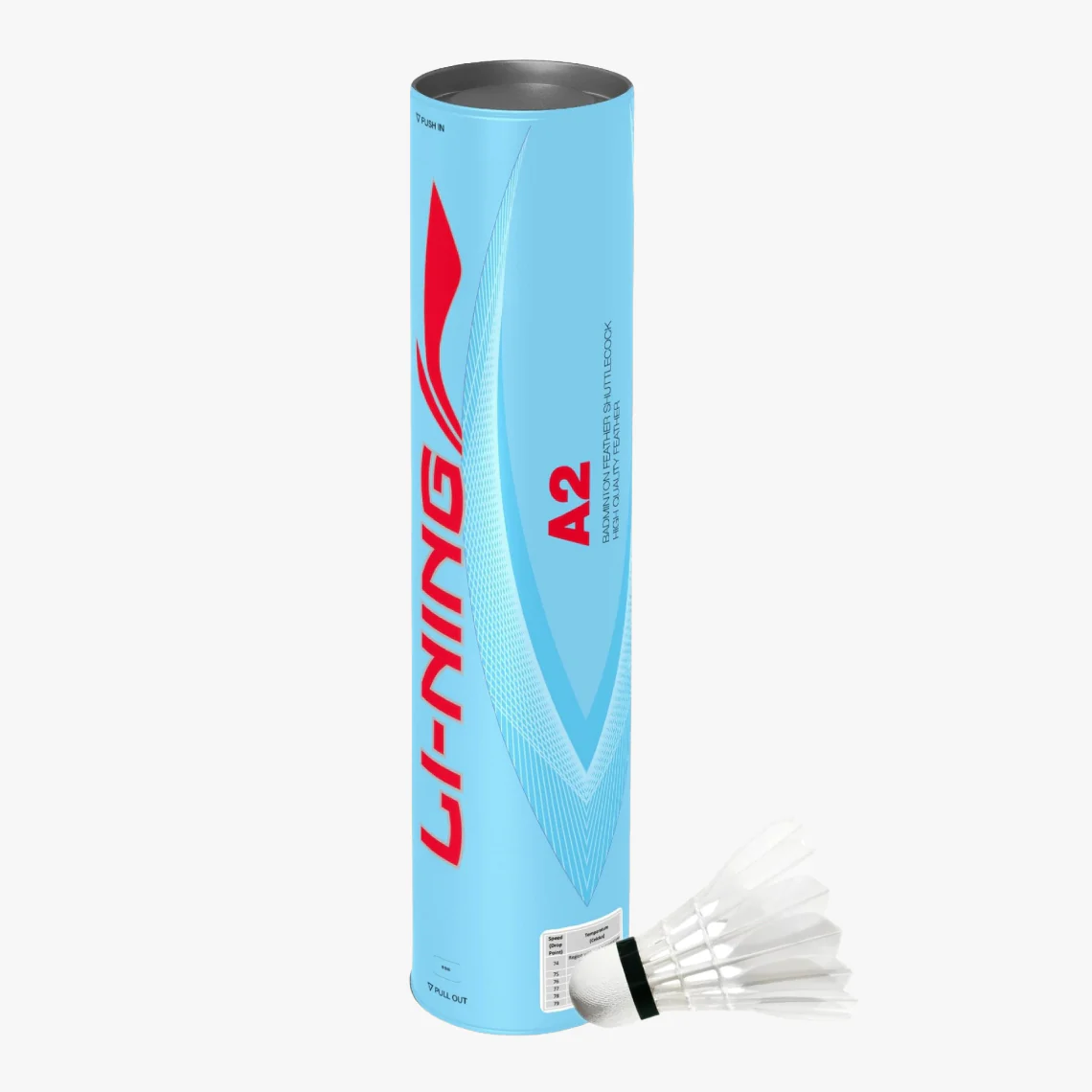 Li-Ning A2 (Speed 77) Badminton Feather Shuttlecock (Pack of 10) - InstaSport