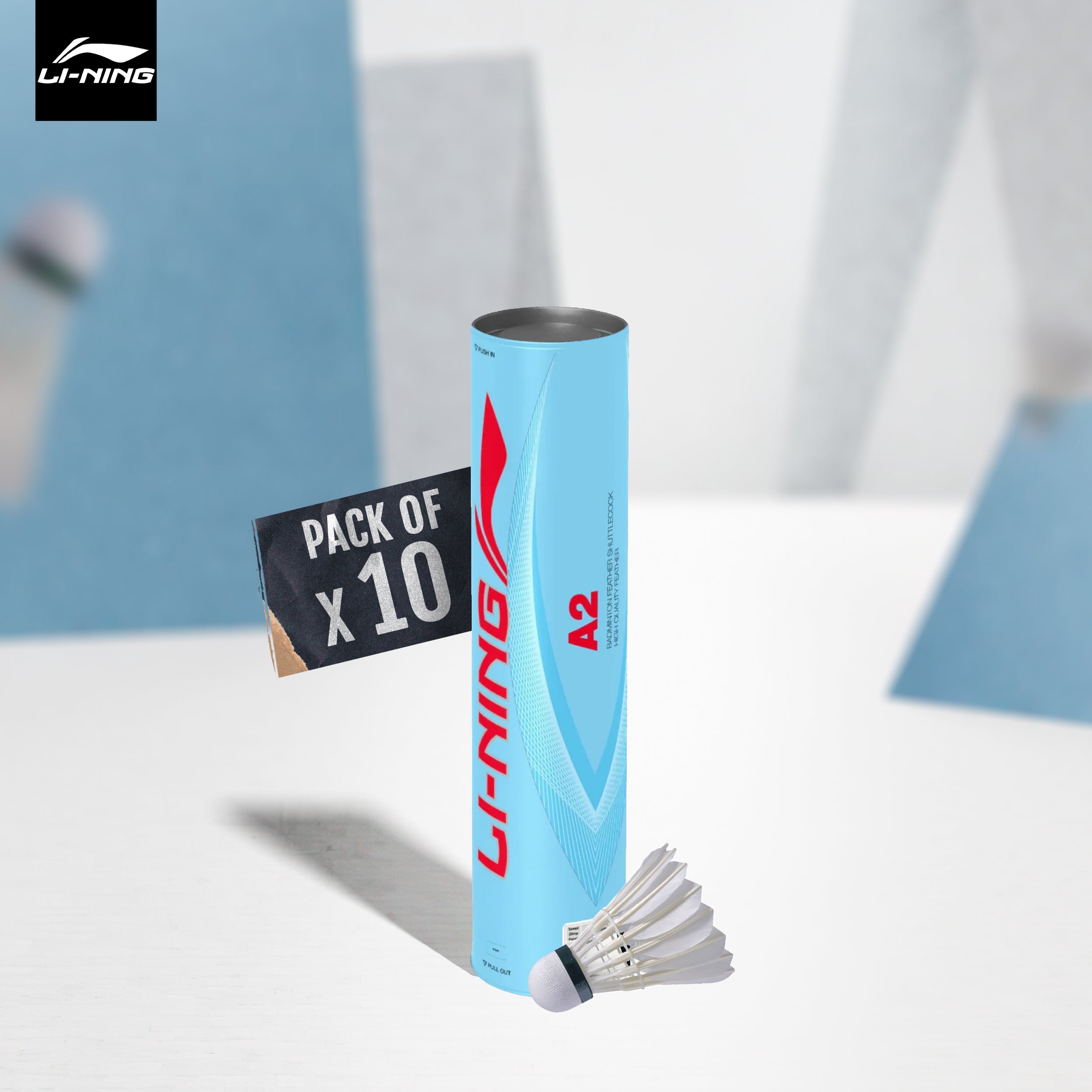 Li-Ning A2 (Speed 77) Badminton Feather Shuttlecock (Pack of 10)