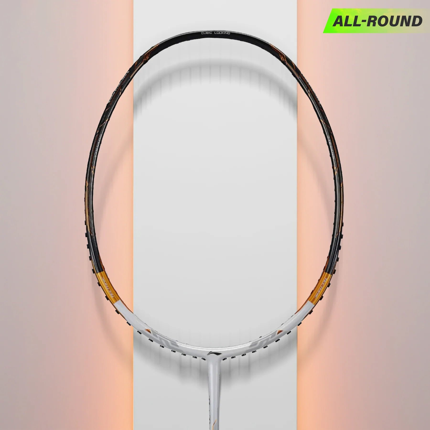 Li-Ning Tectonic 7 Badminton Racket Unstrung (White/Gold)