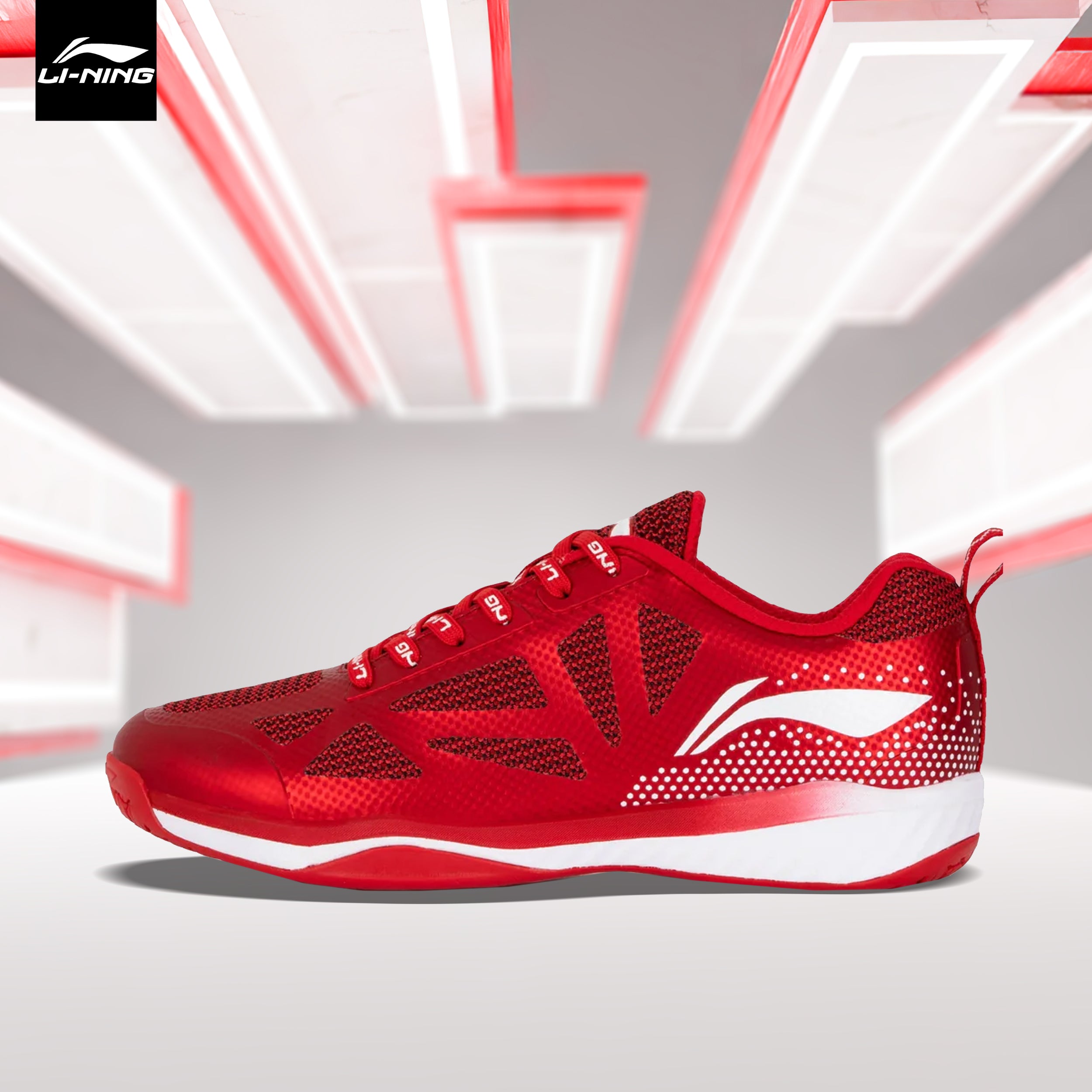 Li-Ning Ultra Fly II Badminton shoe - Red / White