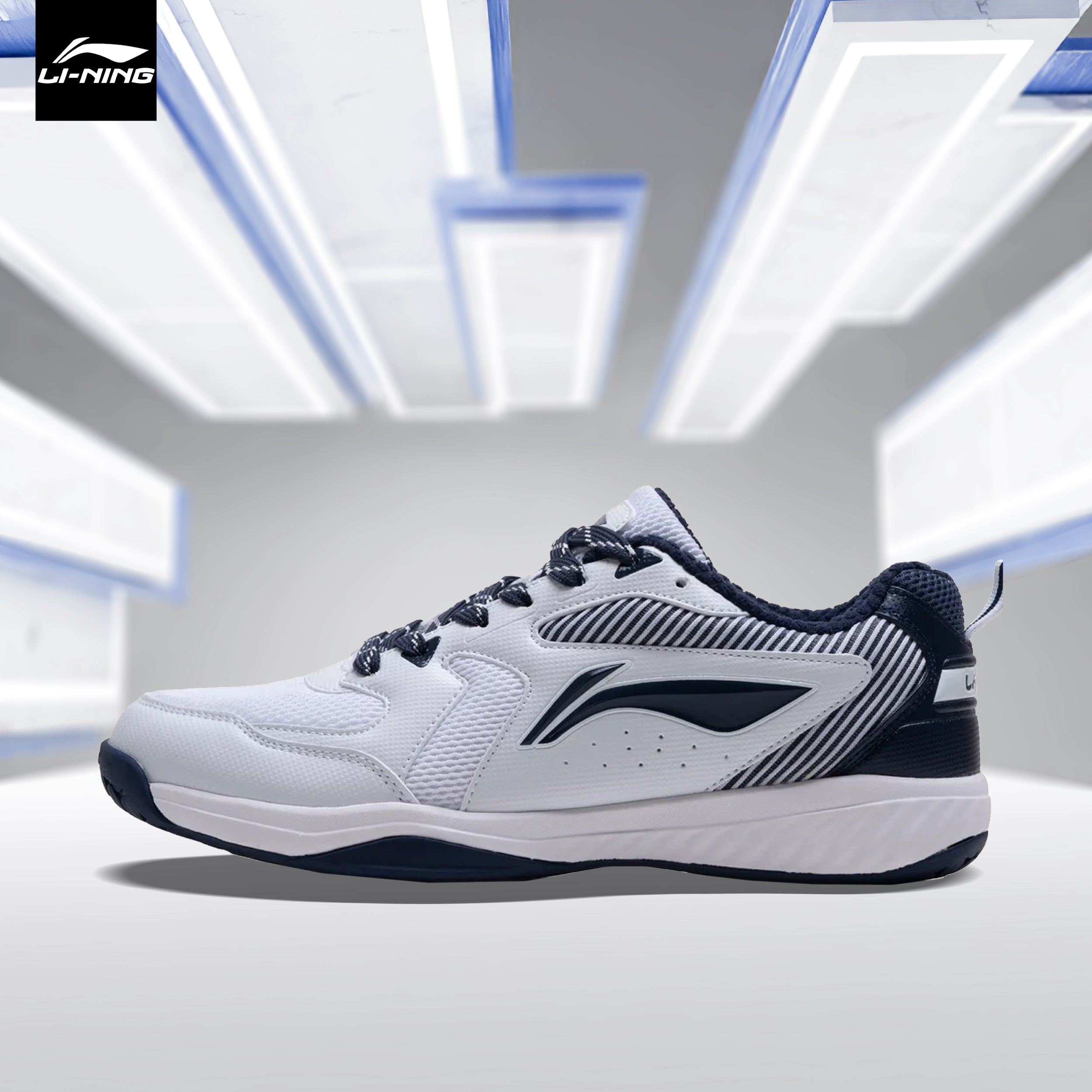 Li-Ning Ultra IV Badminton Shoe - White / Navy