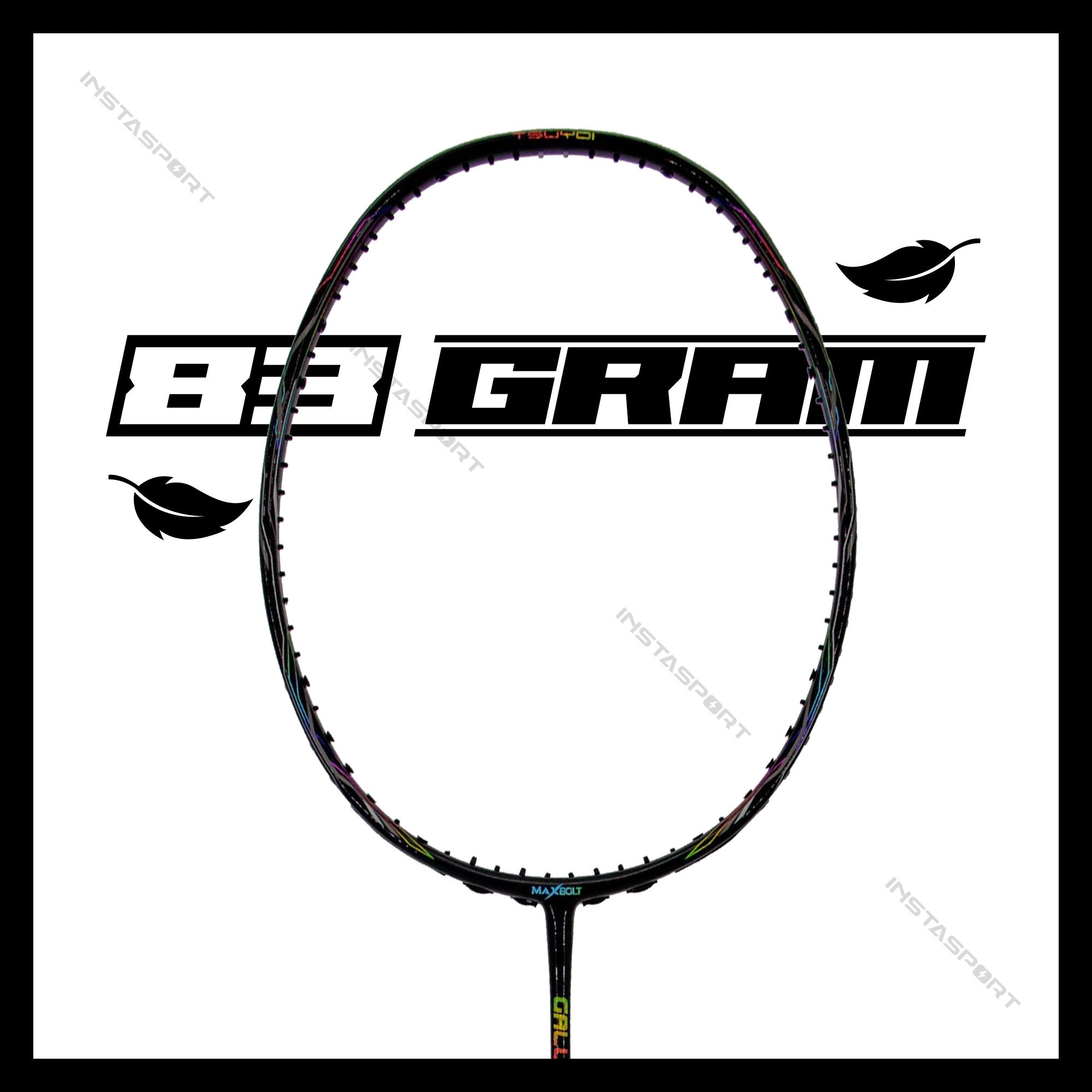 MaxboltGallantTour_Black_BadmintonRacket_Head_Instasport