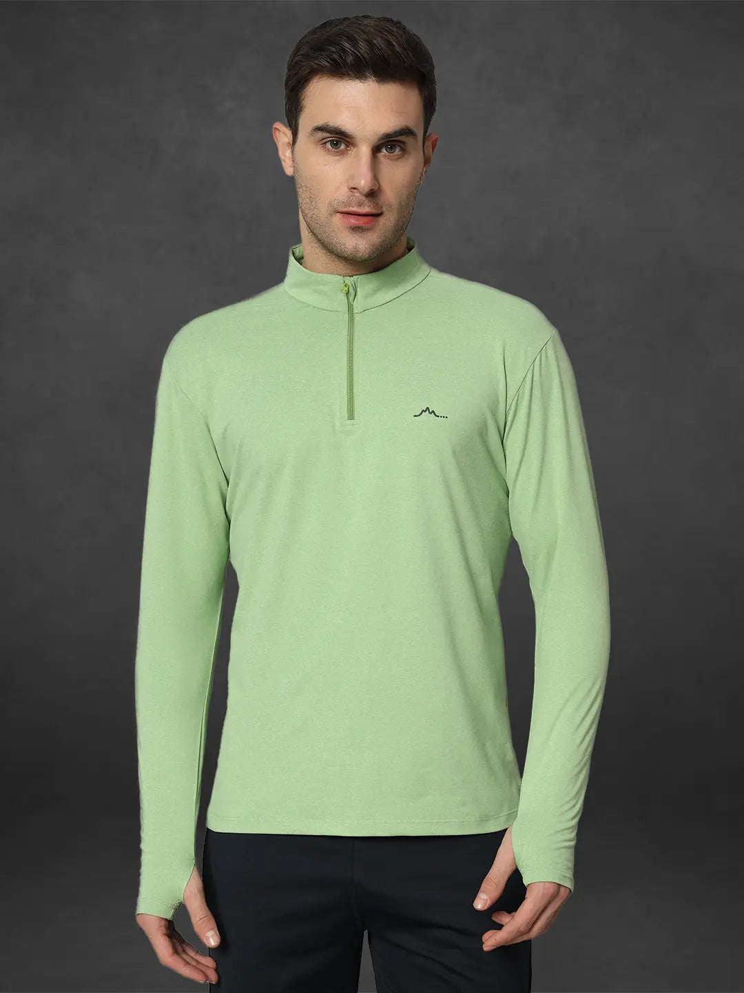 Men's Nomadic Full Sleeves T Shirt - Green Tea Reccy