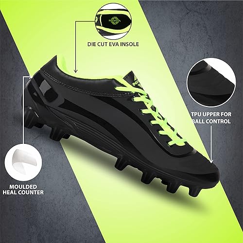 Nivia_Airstrike_Light_Weight_Football_Studs_Black_Left_InstaSport
