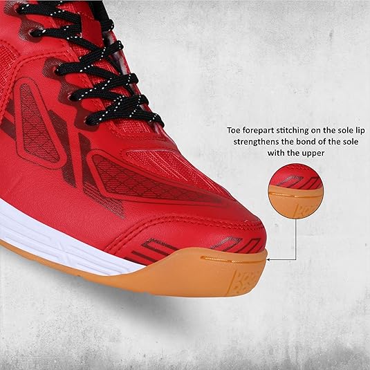 Nivia_Appeal_3_Badminton_Shoes_Crimson_Red_Toe_InstaSport