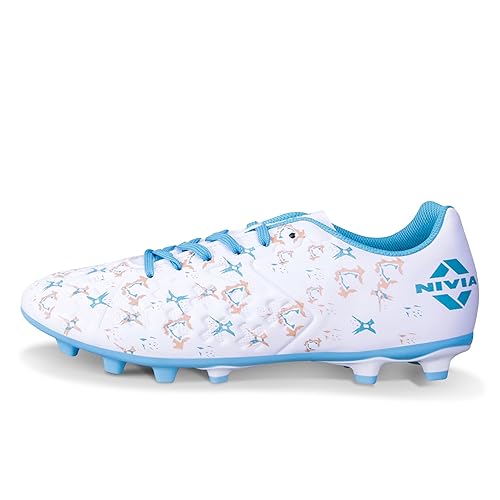 Nivia_Spear_2.0_Football_Studs_White_Blue_Main_InstaSport