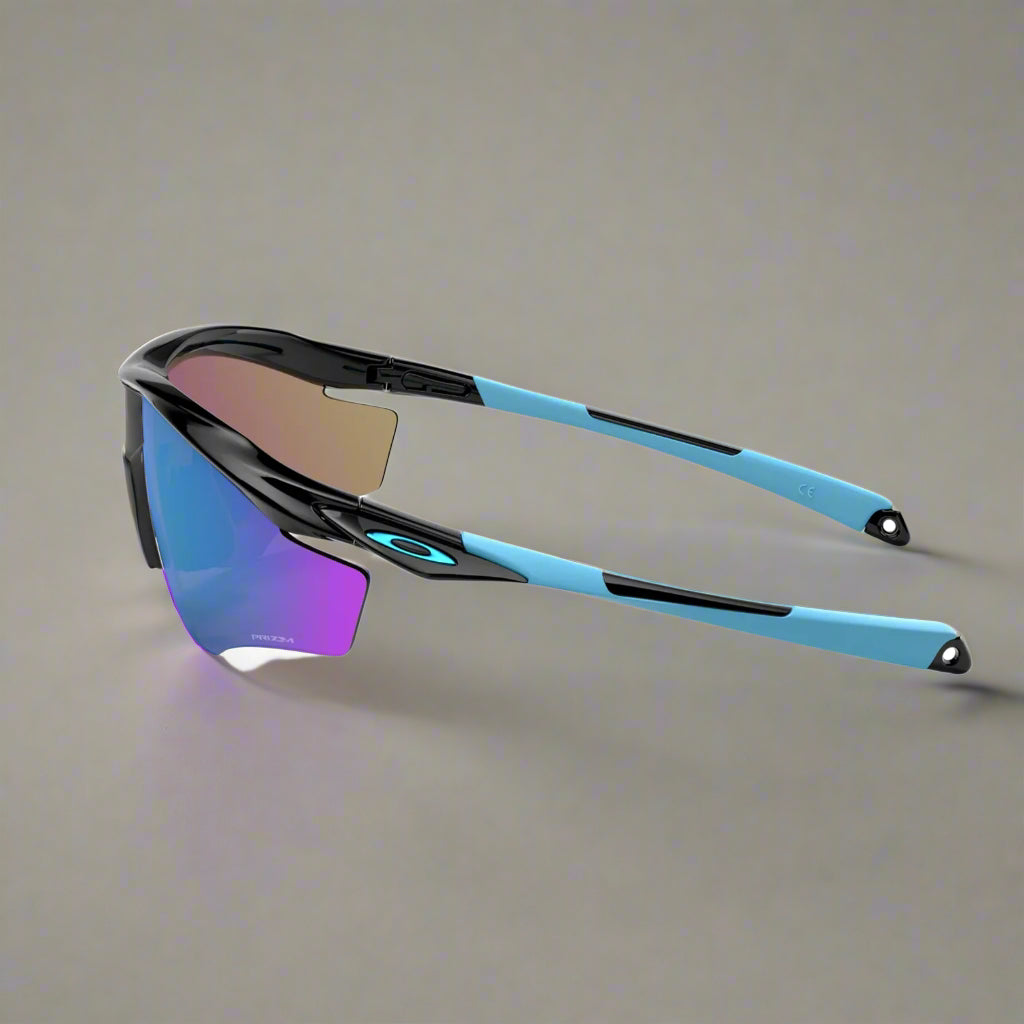 Oakley_M2_Sunglass_PolishedBlack_PrizmSapphireLens_Sideview_Instasport