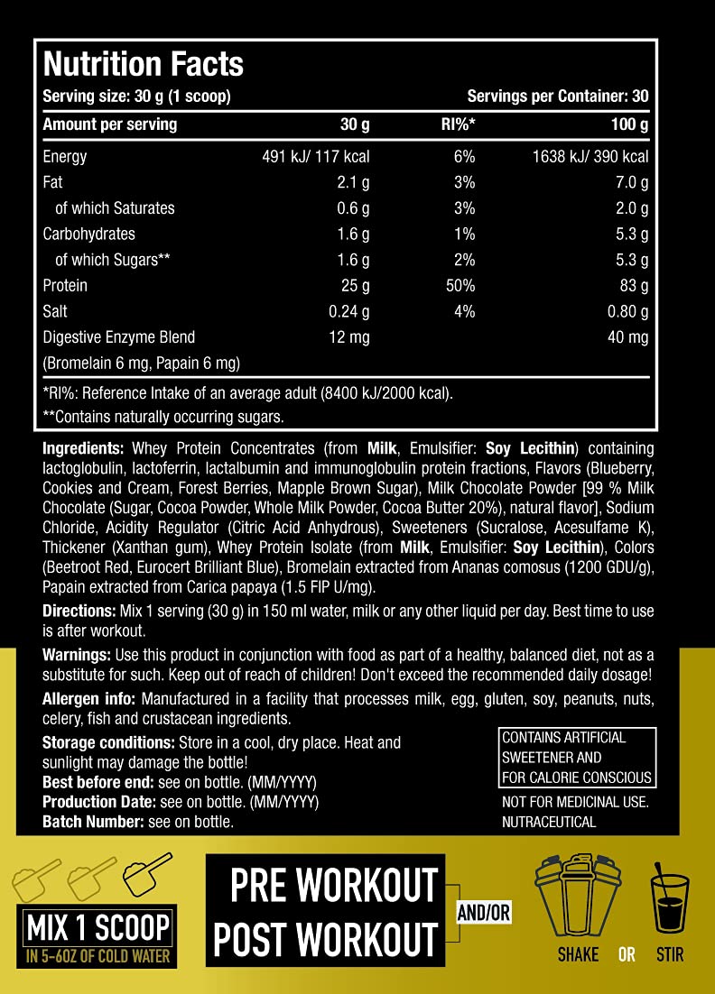 One_Science_Nutrition_Premium_Whey_Bluberry_Muffin_Table_InstaSport