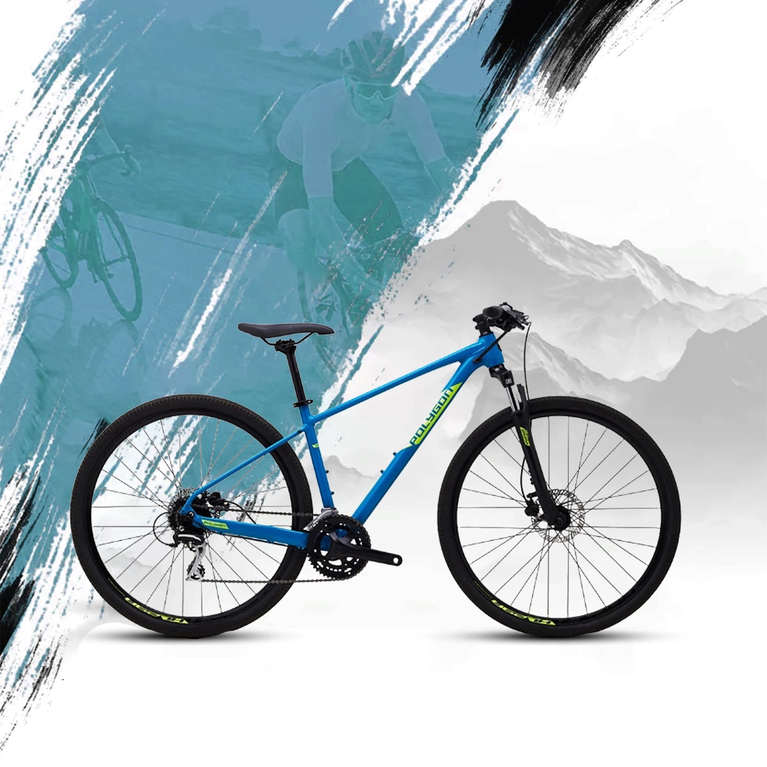 Buy now Polygon Heist X2 Multi-Color Hybrid Bike – InstaSport