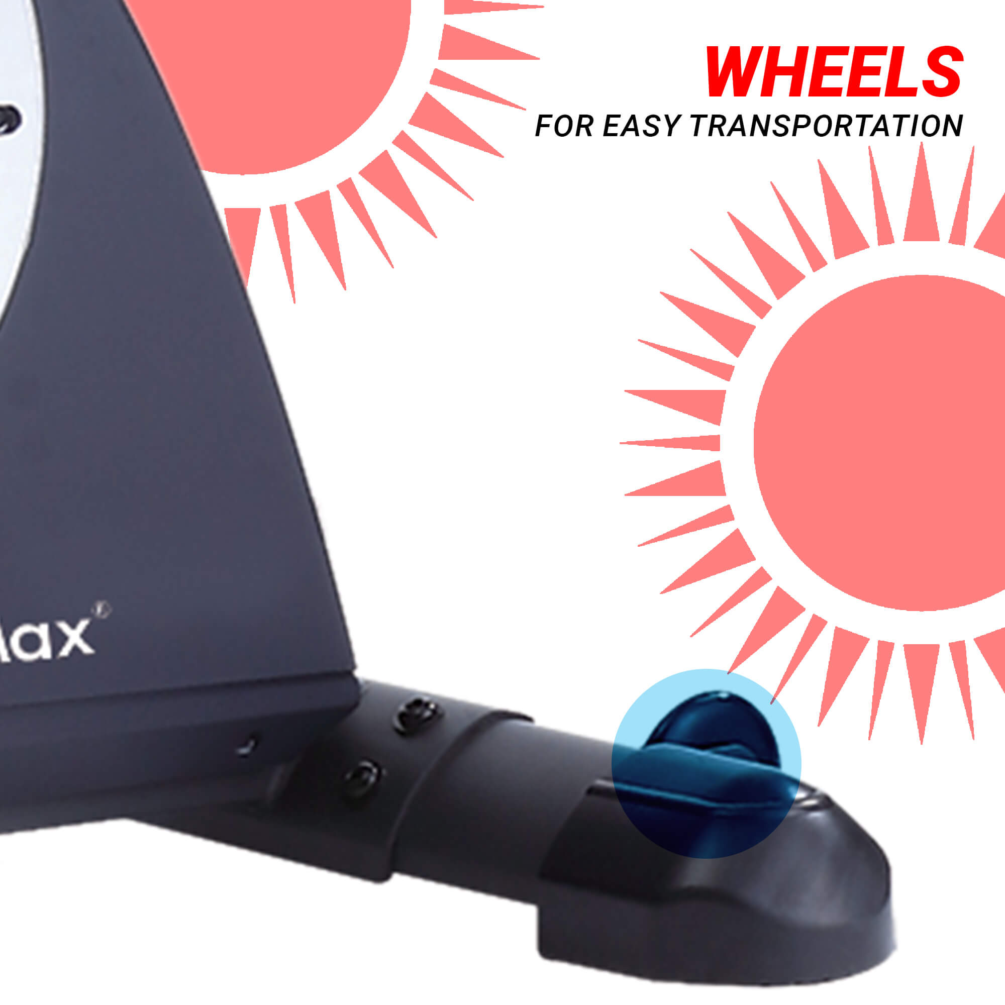 Powemax_BR_800_Commercial_Recumbent_Bike_Adjustable_Wheels_InstaSport