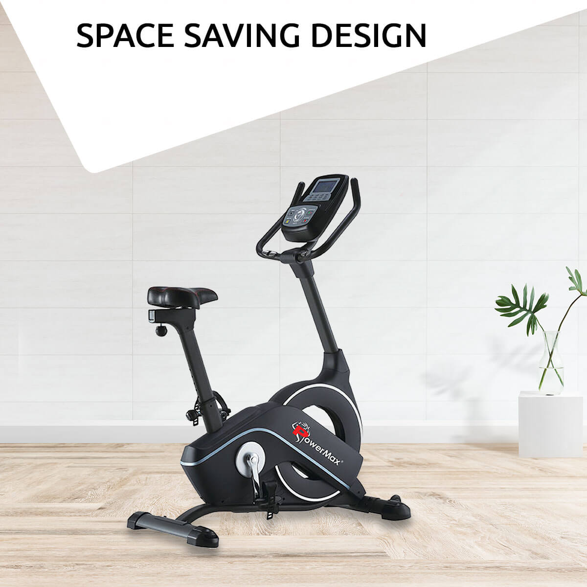 Powemax_BU_900_Semi_Commercial_Magnetic_Upright_Bike_Space_Saving_Design_InstaSport