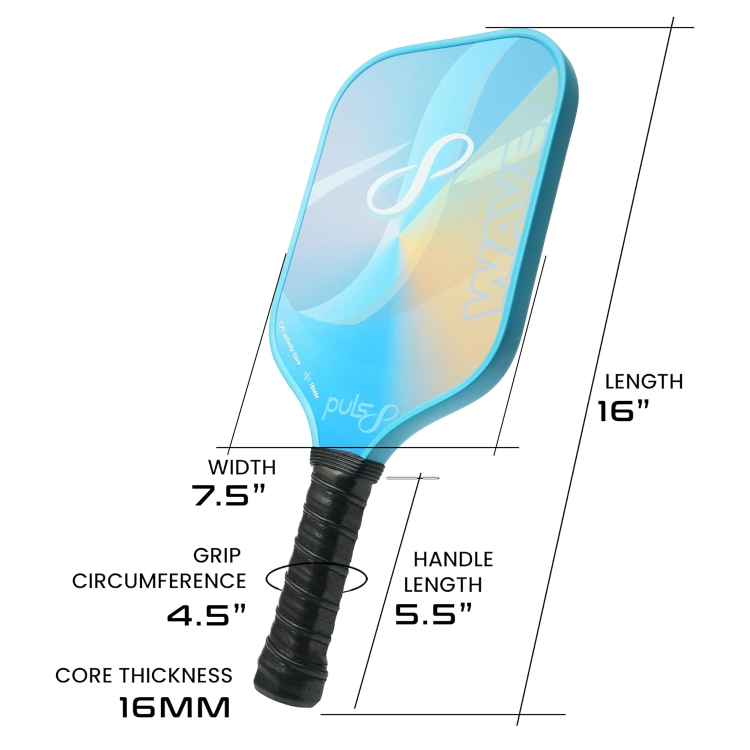 Puls8_Wave_2_Pickleball_Paddle_16mm_Blue_Info_InstaSport