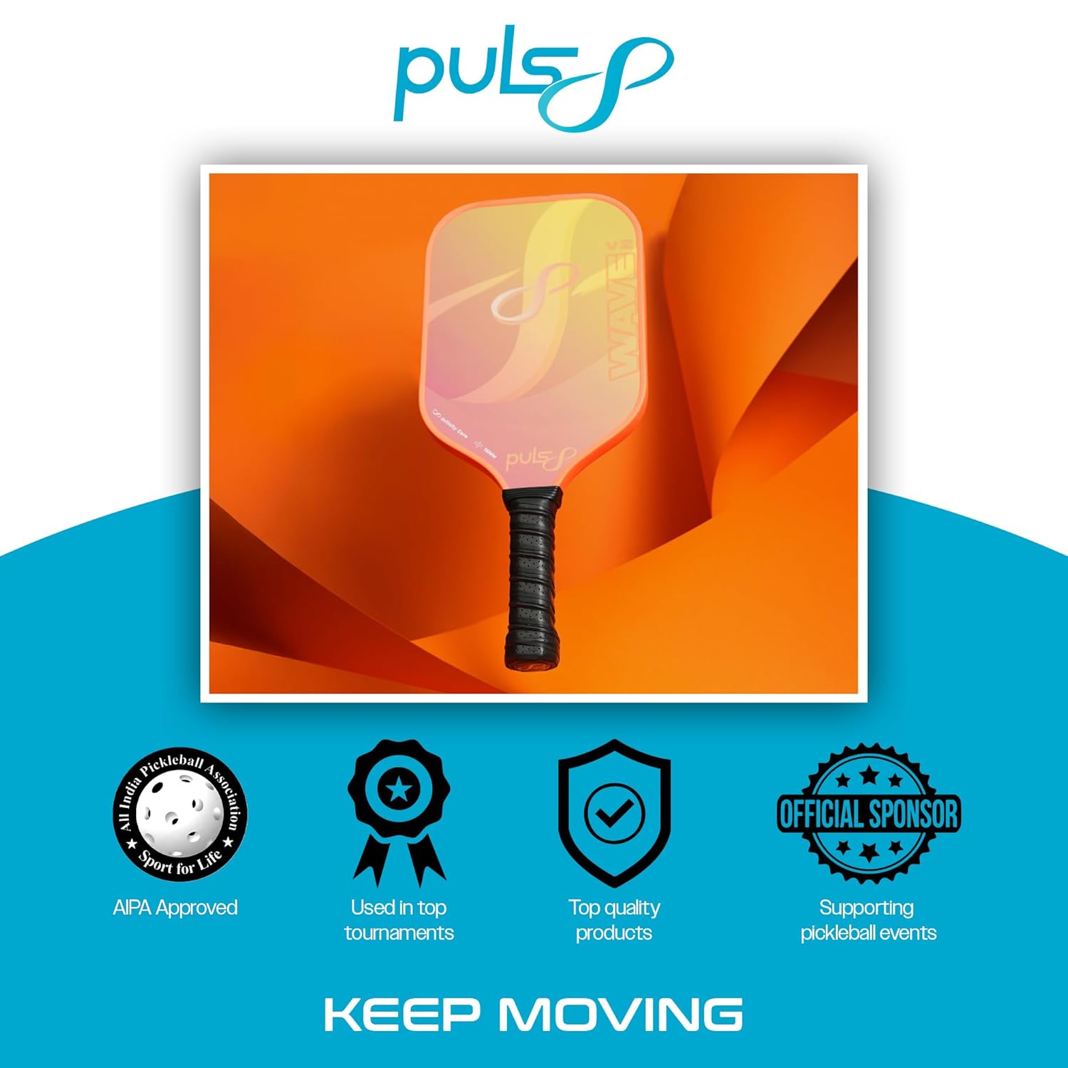 Puls8_Wave_V2_Pickleball_Paddle_Volcano_Flame_Certifications_InstaSport