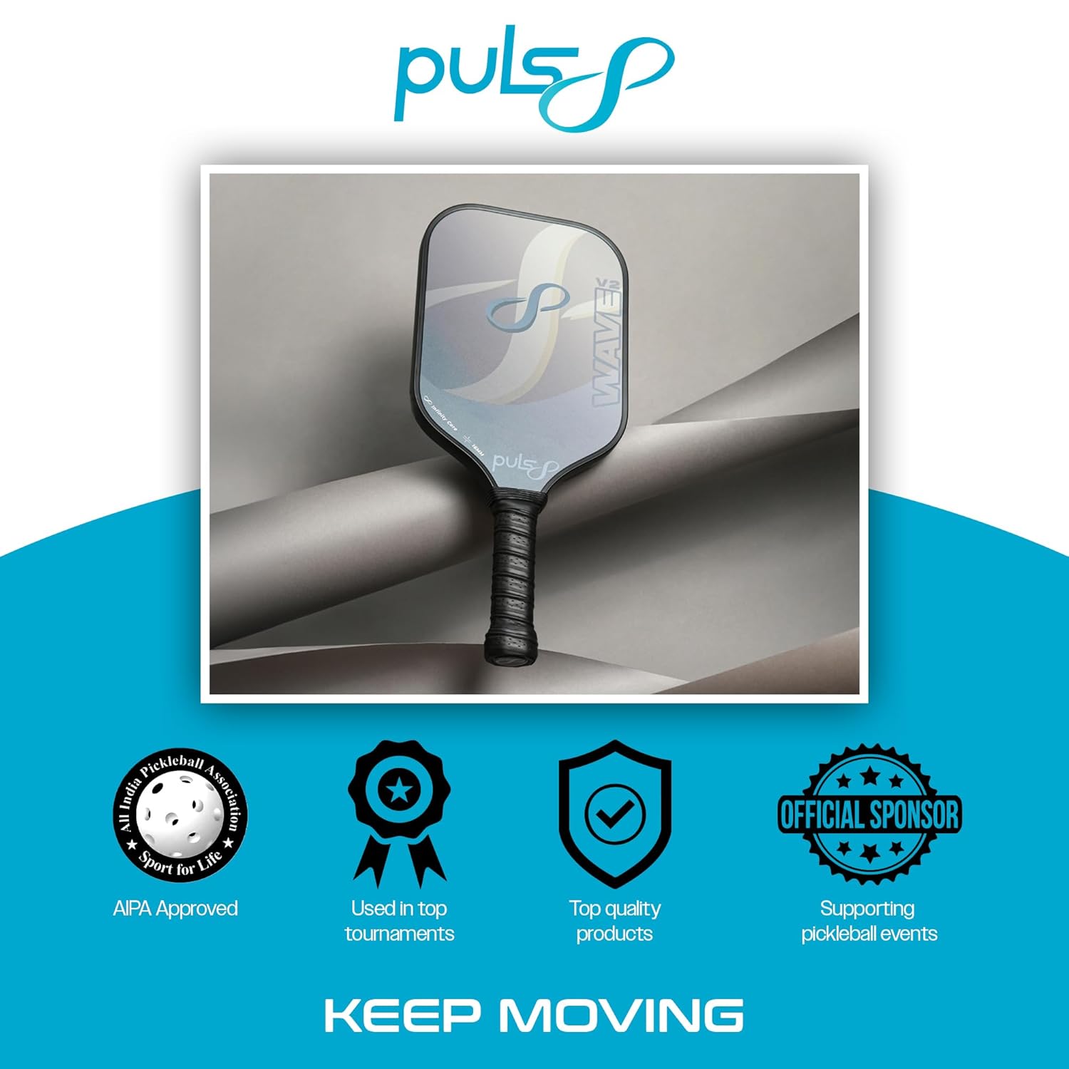 Pulse8_Wave_V2_Pickleball_Paddle_Burnt_Charcoal_Certifications_InstaSport