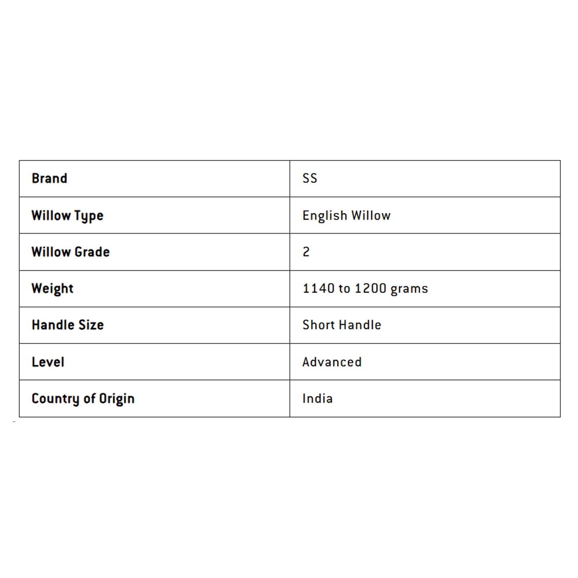 SS Sword English Willow Cricket Bat - SH