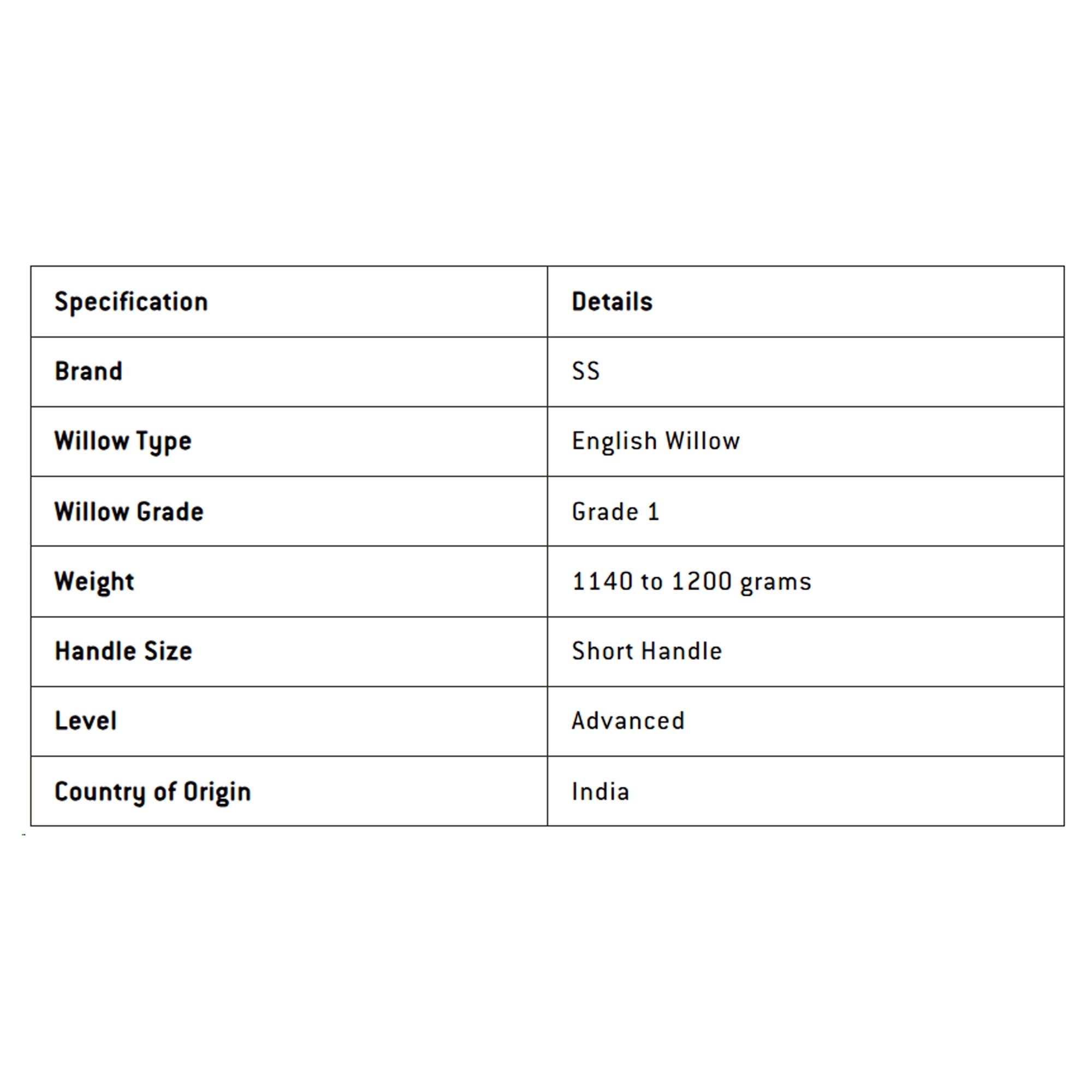 SS finisher 7 English Willow Cricket Bat - SH
