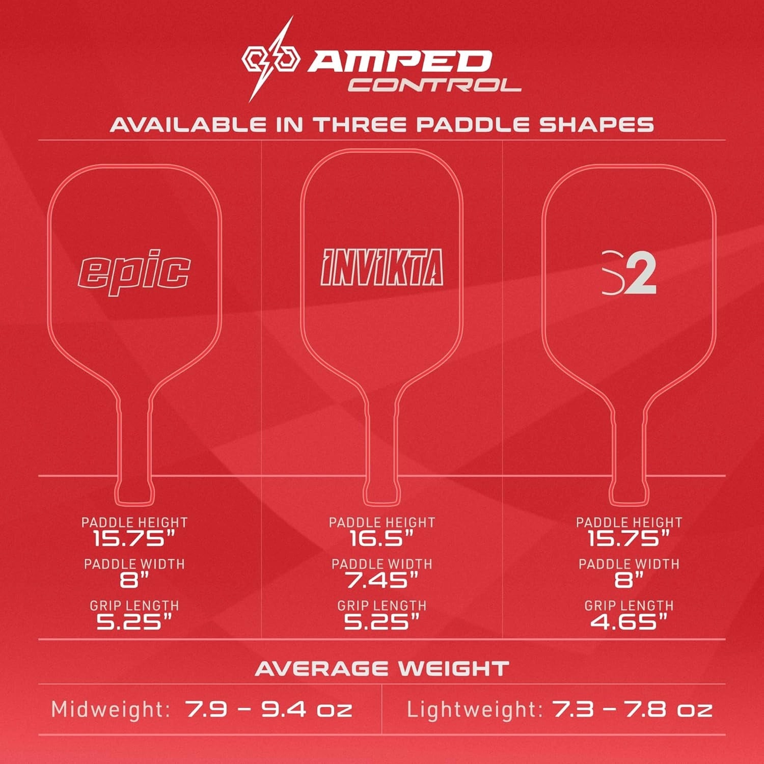 Selkirk_Amped_Control-Invikta_Pickleball_Paddle_16mm_Red_Fullview_Dimensions_Instasport