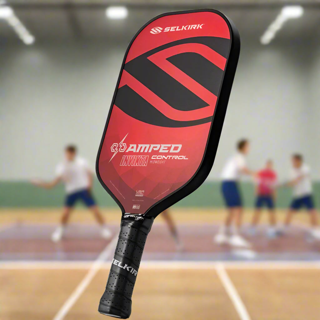 Selkirk_Amped_Control-Invikta_Pickleball_Paddle_16mm_Red(Mid Weight)_Fullview_Instasport