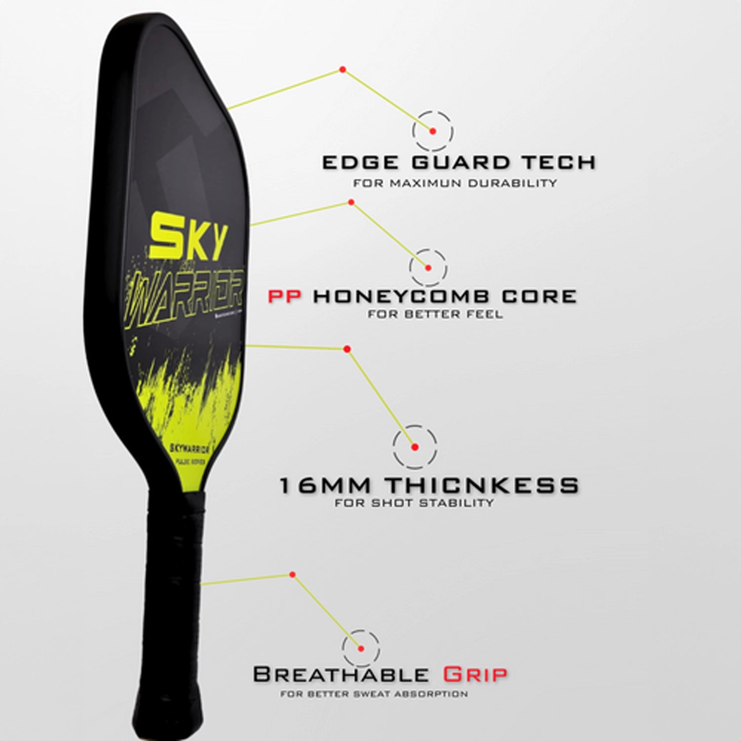 Skywarrior_PULSE_Pickleball_Paddle-Yellow_Spec_Instasport