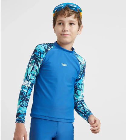 Speedo_Boys_Enduraflex_Digital_Print_Long_Sleeve_Swimming_Suntop_Main_InstaSport