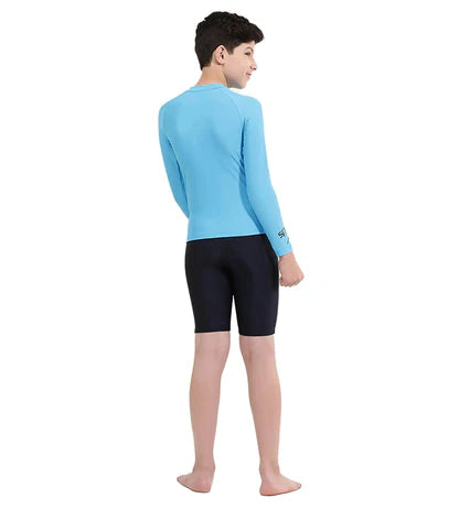 Speedo_Boys_Recycled_Endura_Brite_Long_Sleeve_Swimming_Suntop_Back_InstaSport
