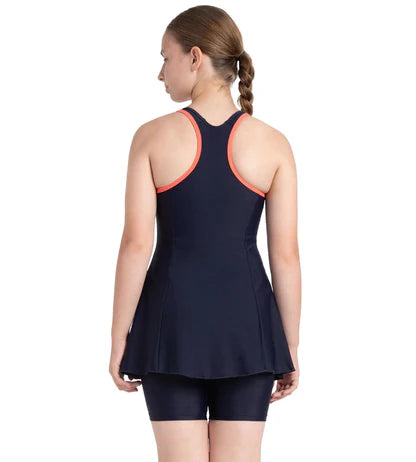 Speedo_Girls_Endurance_10_Racerback_Swimdress_with_Boyleg_True_Navy_Soul_InstaSport