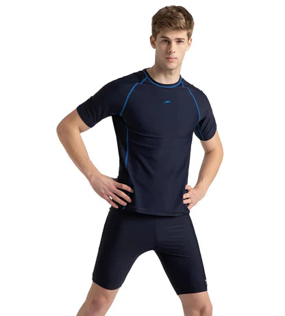 Speedo_Mens_Endurance10_Short_Sleeve_Swimming_Suntop_Cross_InstaSport