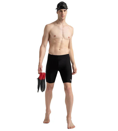 Speedo_Mens_Endurance_10_Back_Waistband_Graphic_Essential_Jammer_Black_Model_InstaSport