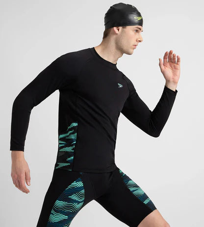 Speedo_Mens_Endurance_Long_Sleeve_Splice_Print_Swimming_Rashtop_Main_InstaSport