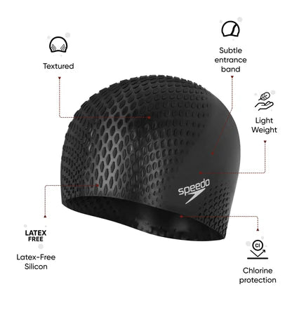 Speedo Unisex Bubble Active+ Adult Swimming Cap