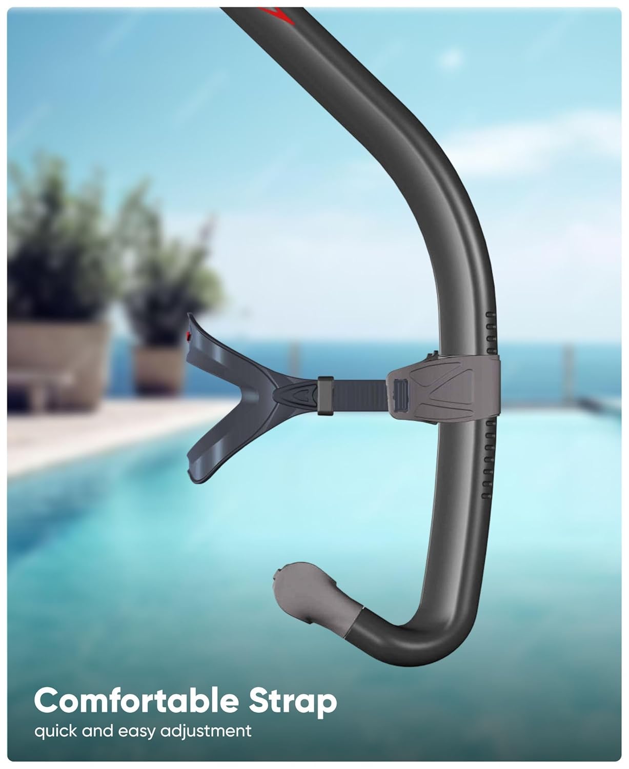 Speedo_Unisex_Bullet_Head_Centre_Snorkle_Black_Smoke_Comfortable_Strap_InstaSport