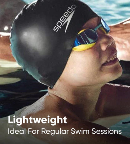 Speedo_Unisex_Junior_Long_Hair_Chlorine_Resistant_Swimming_Cap_Blue_Lightweight_InstaSport