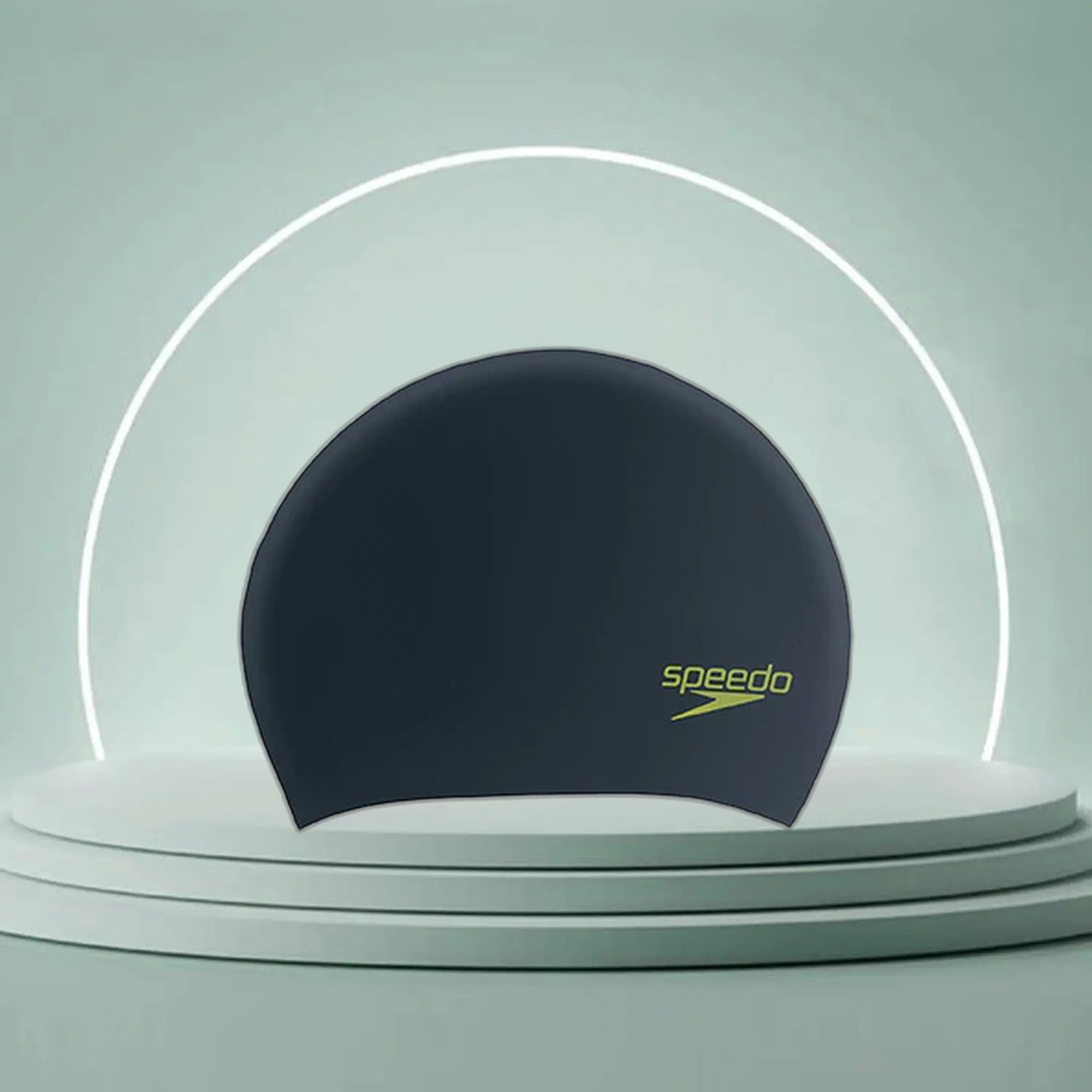 Speedo_Unisex_Junior_Long_Hair_Chlorine_Resistant_Swimming_Cap_Blue_Main_InstaSport