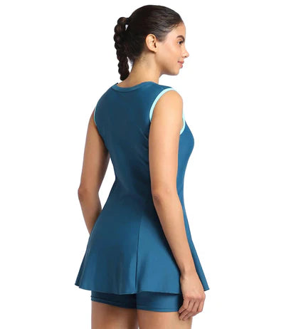 Speedo_Womens_Endurance10_ClosedBack_Swimdress_Boyleg_Teal_Side_InstaSport