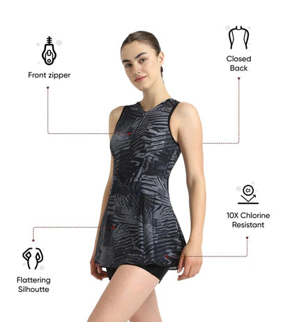 Speedo_Womens_Endurance_10_Printed_Closedback_Swimdress_with_Boyleg_Black_Grey_Lead_Info_InstaSport