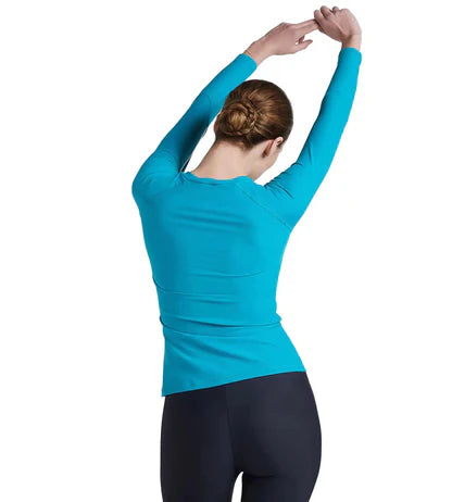 Speedo_Womens_Endurance_Solid_Long_Sleeve_Swimming_Suntop_Back_InstaSport