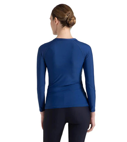 Speedo_Womens_Solid_Long_Sleeve_Swimming_Suntop_Back_InstaSport
