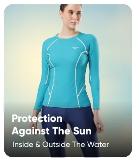 Speedo_Womens_Solid_Long_Sleeve_Swimming_Suntop_Removable_Sun_Protection_InstaSport